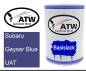 Preview: Subaru, Geyser Blue, UAT: 500ml Lackdose, von ATW Autoteile West.